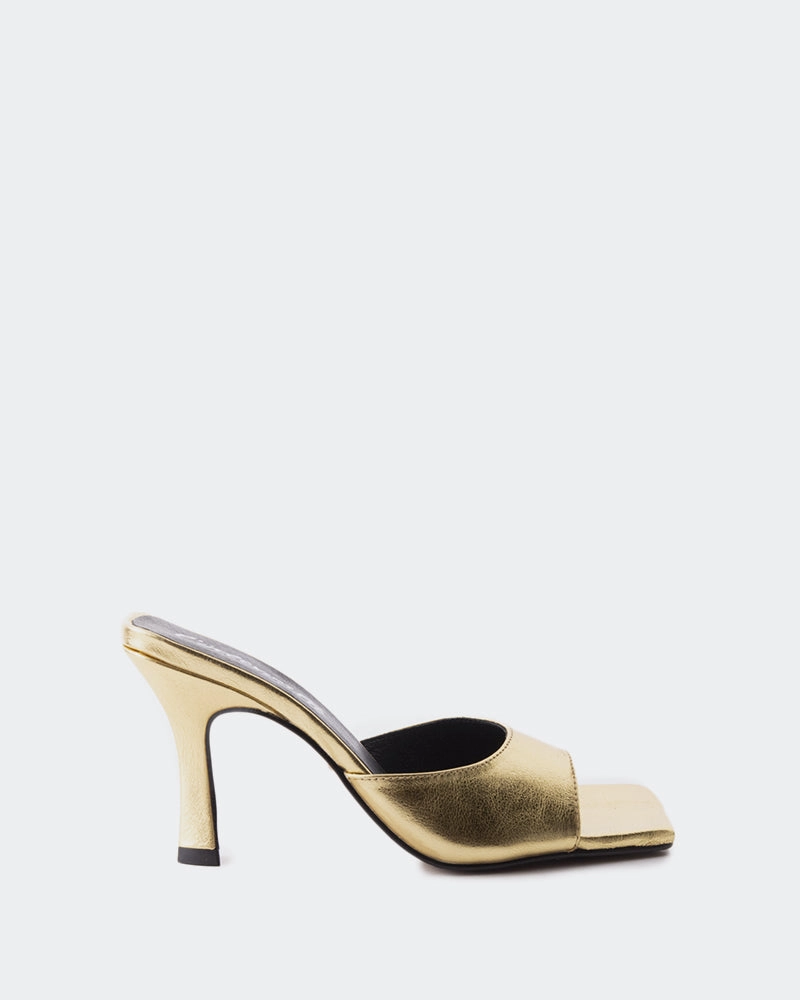 Elafonisi Gold Metal Stable Heel