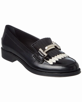Subtle Look TODs Double T Leather Moccasin