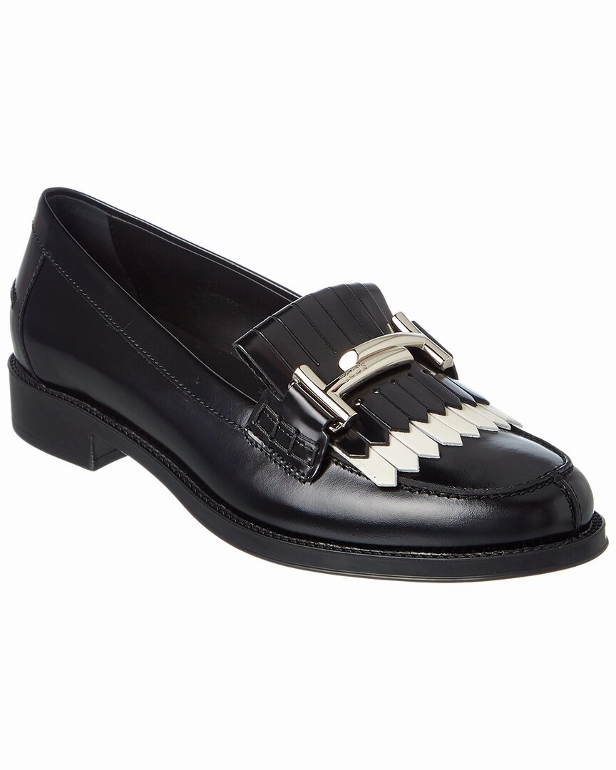 Subtle Look TODs Double T Leather Moccasin