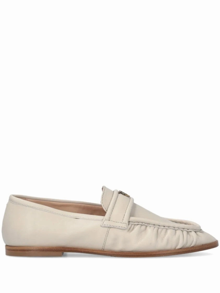 Beige Leather Loafers Calm Walk Harbor Lights