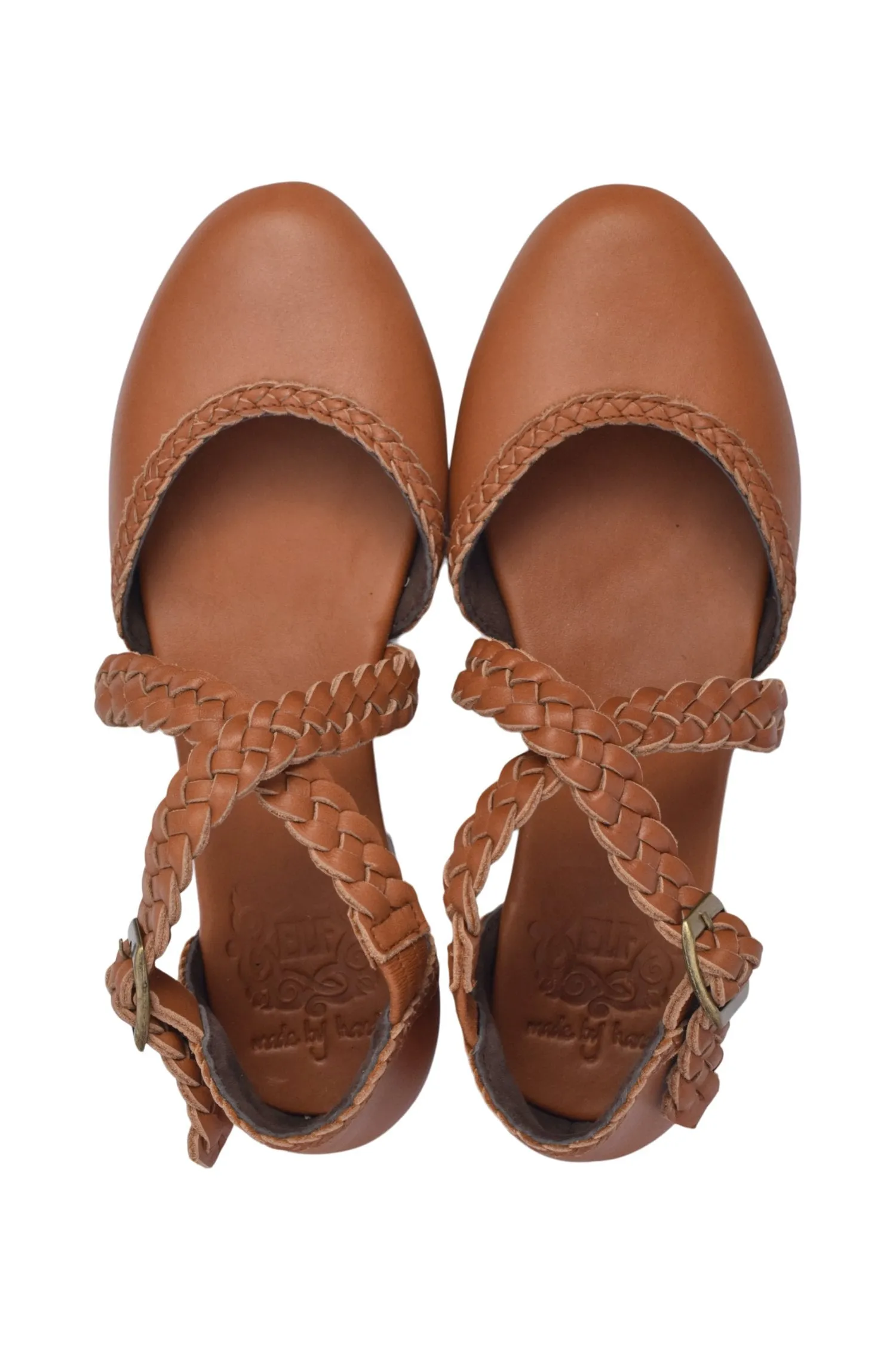 Odor Control Footwear Arch Fit Tallulah Braided Leather Flats