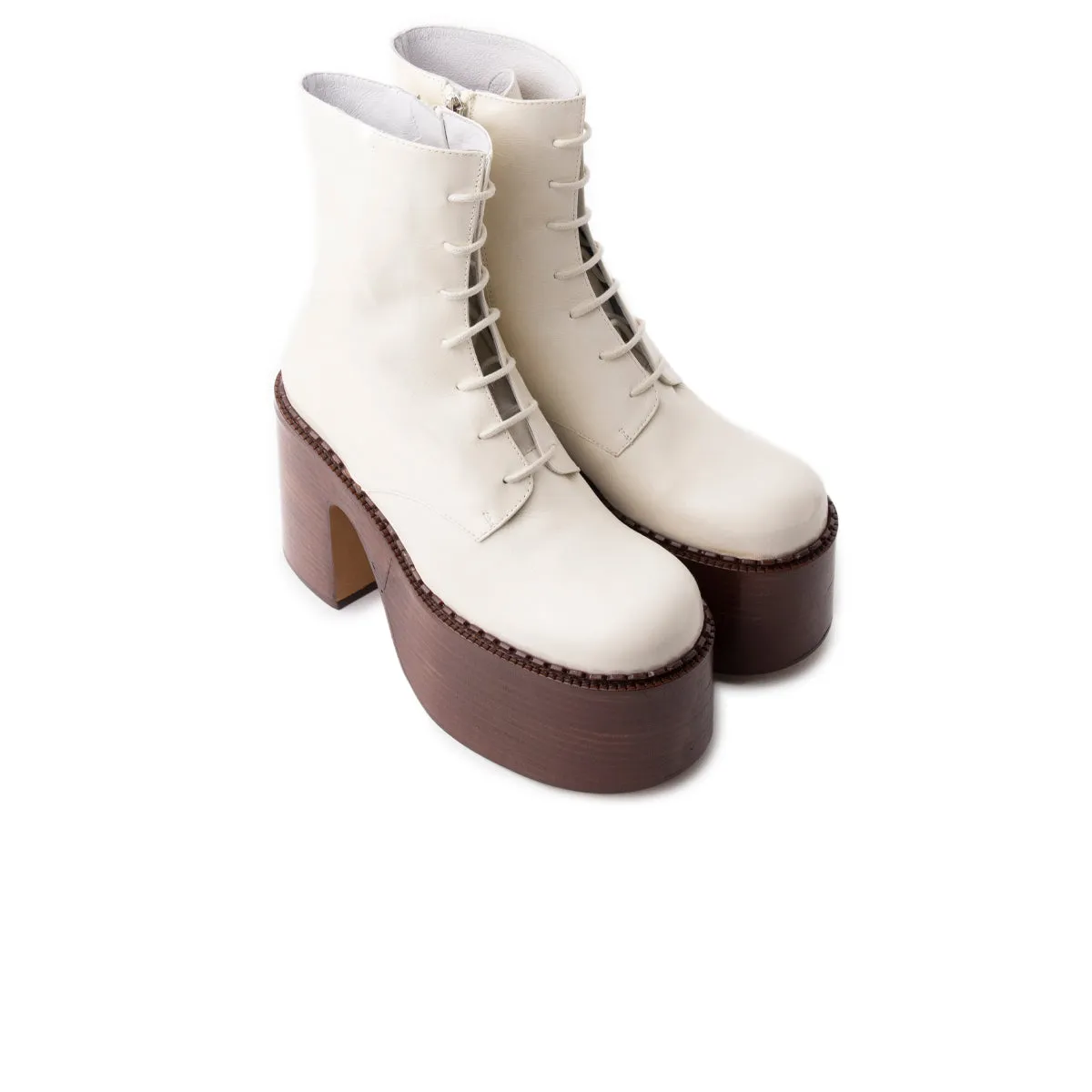 Street Mood Tripp Off White Leather/Brown Sole