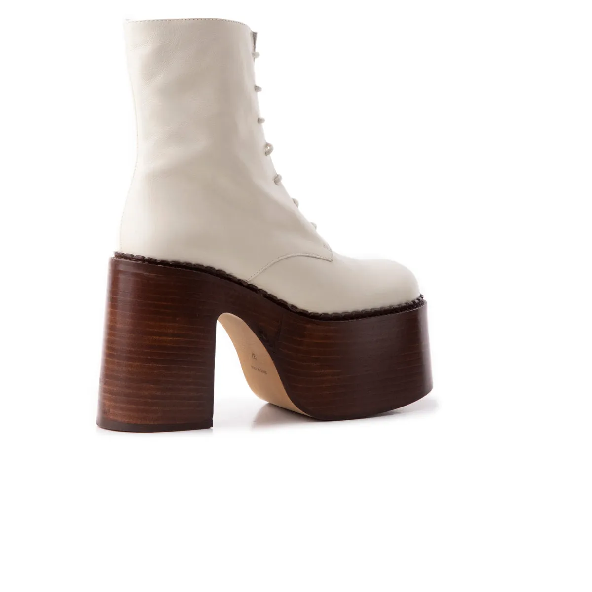 Tripp Off White Leather/Brown Sole Winter Chicwear Soft Shape