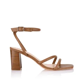Pose Step Nadia Block Heel Sandals - Tan