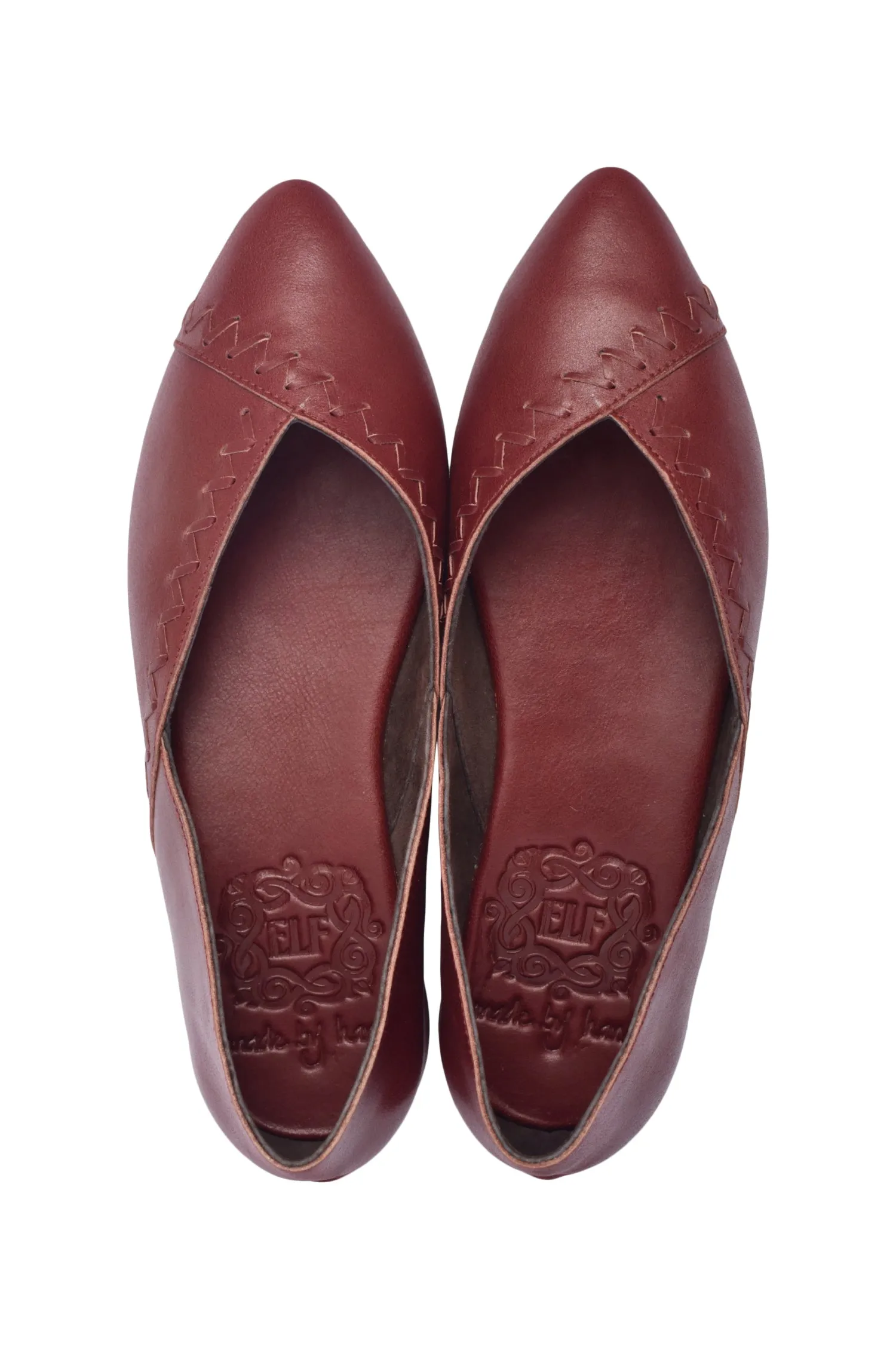 Gift Walk Elle Pointy Toe Leather Ballet Flats