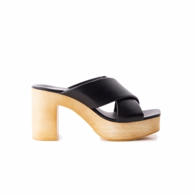 Elodie Black Leather SlipOn