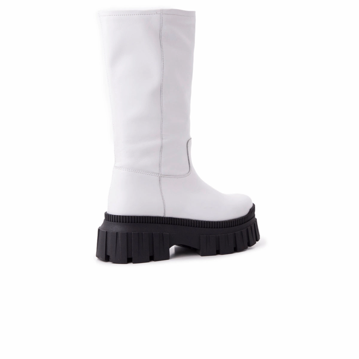 Mid Top Eloise White Leather