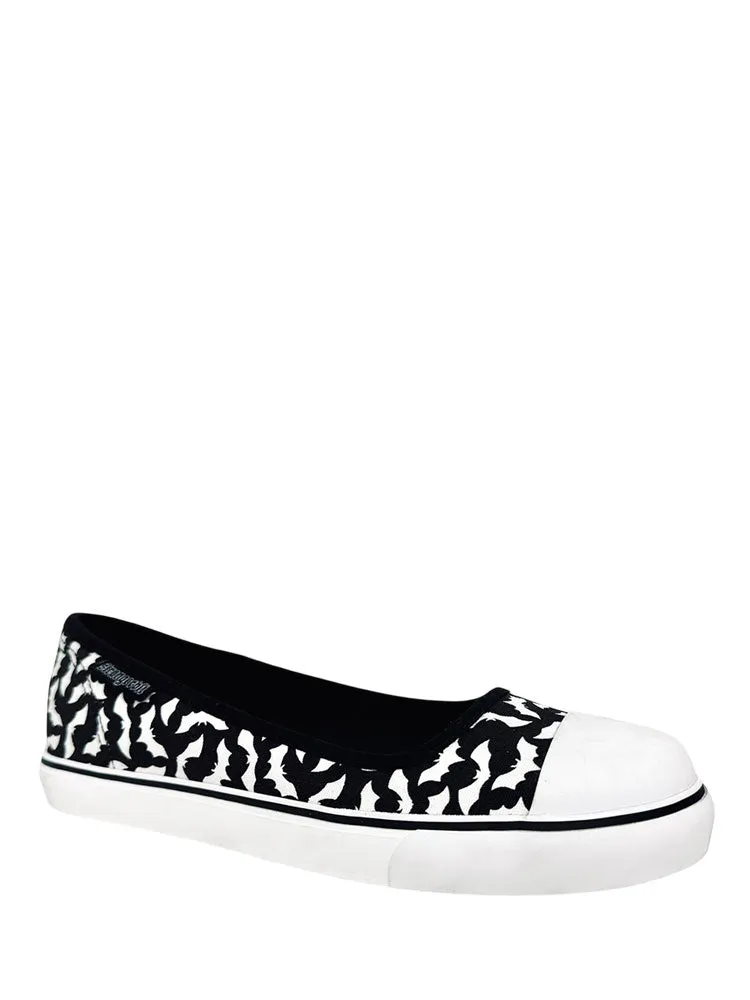 EMILY BAT - BLACK/WHITE Easy Footwear Wash Safe