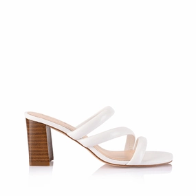 Beach Ready Footwear NaeNae Block Heel Sandals - White