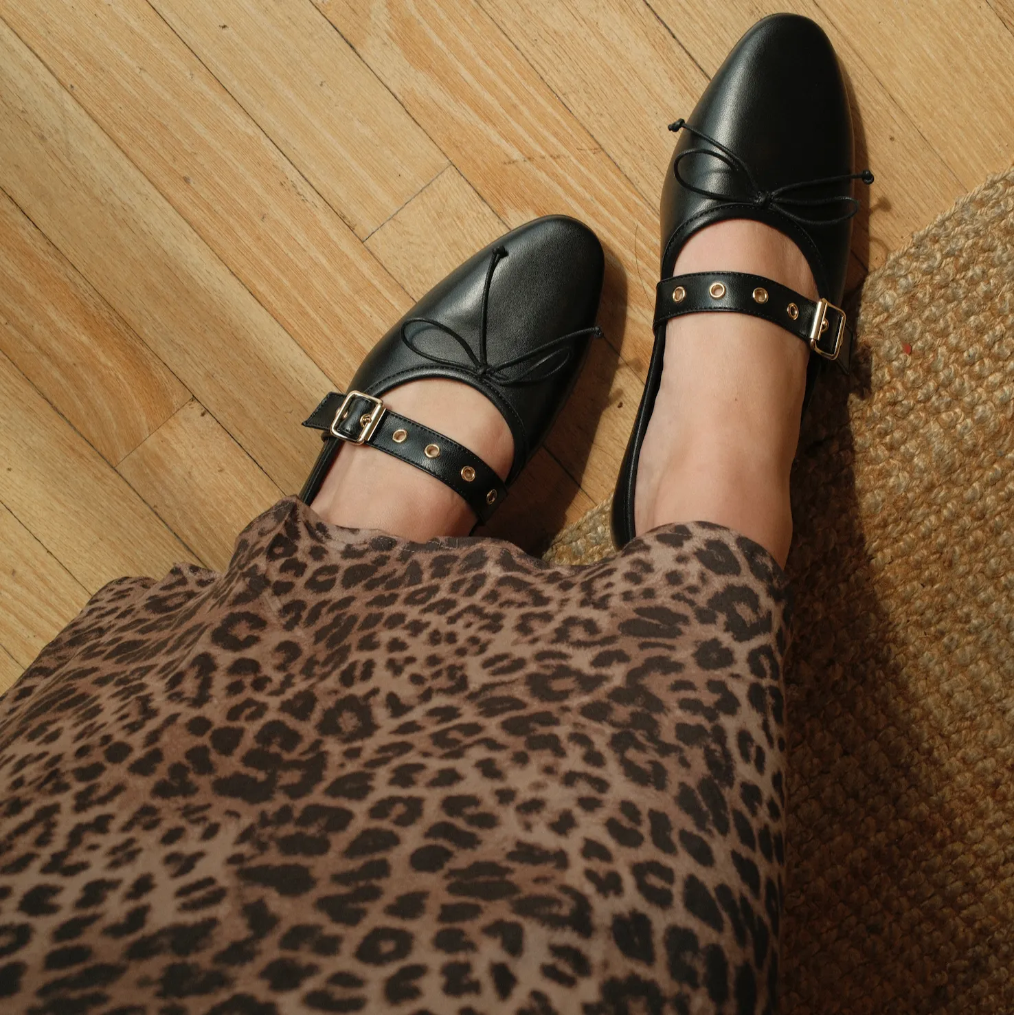 Block Stroll Bridge Glow Como Buckle - Black Leather