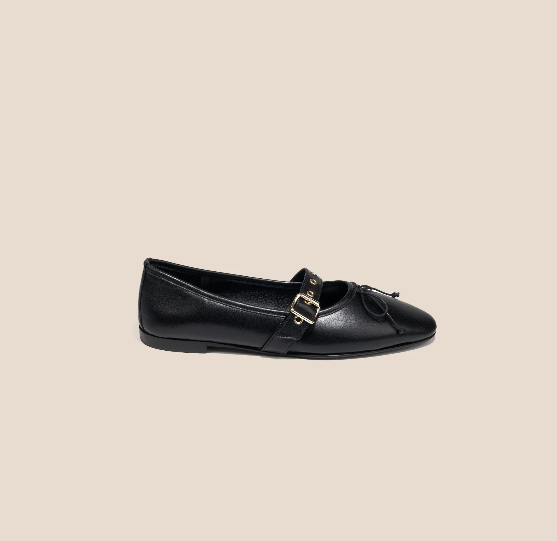 Run Path Como Buckle - Black Leather