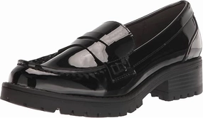 Women's Roulette Loafer In Black Vegan Patent Light Path