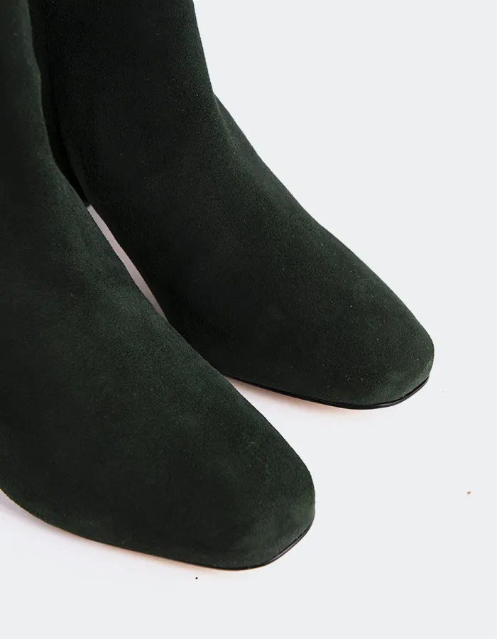 Gracyn Green Suede Work Ready Look Holiday Ready