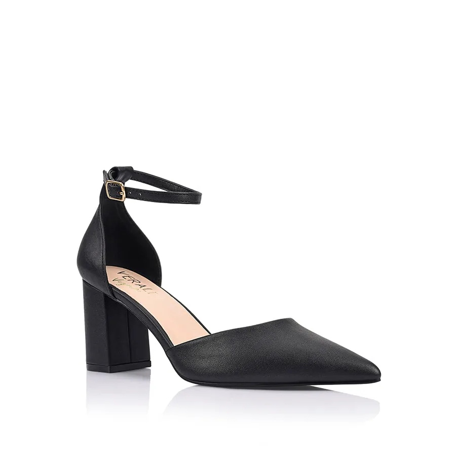 Seasonal Feel Eli Closed Toe Block Heels - Black