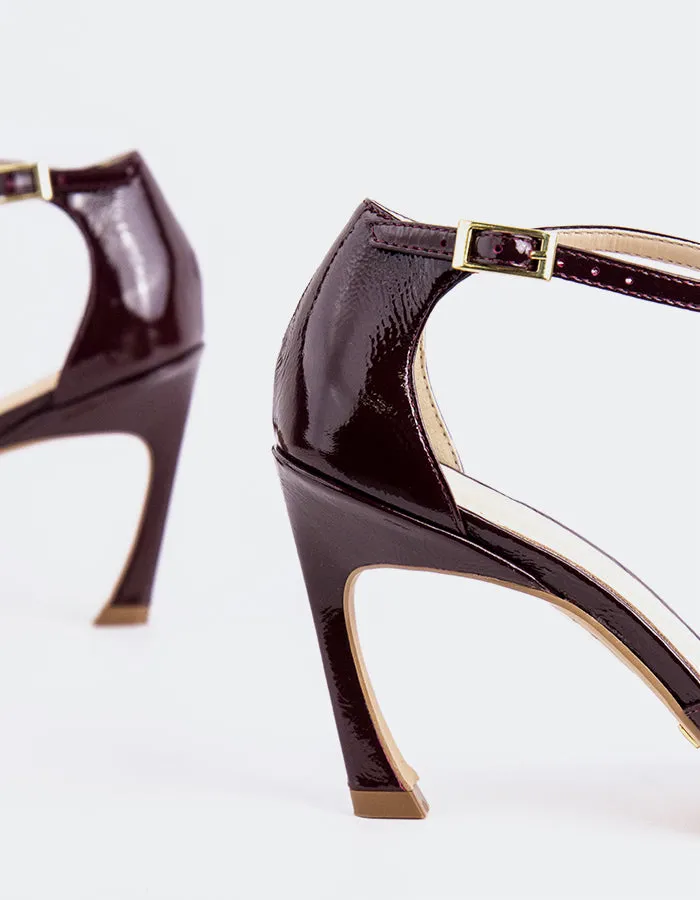 Ankle Support Rozana Burgundy Naplack