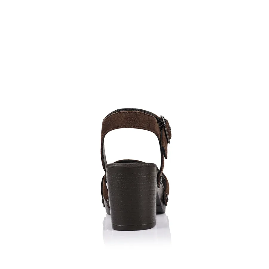 Durable Build Elastic laces Lulu Clogs - Chocolate Brown Micro