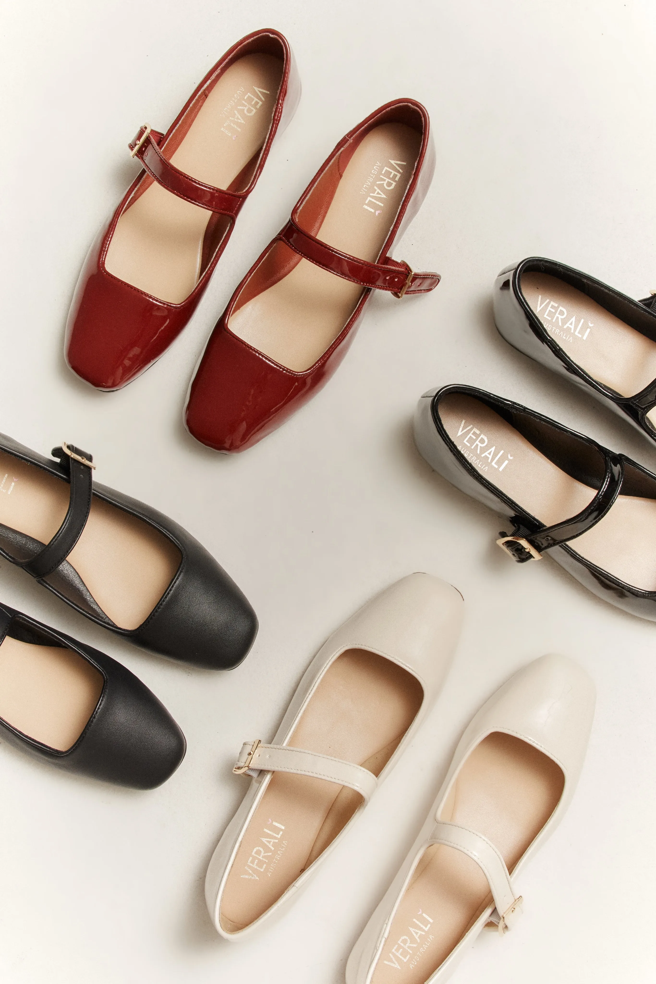 Eden Mary Jane Flats - Wine Patent Adaptive Fit