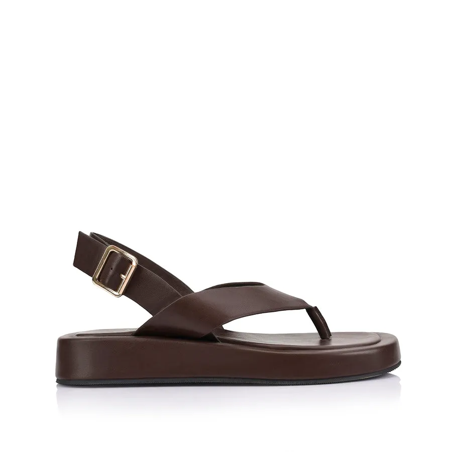 Expo Mood Neutral Base Bono Platform Sandals - Chocolate Brown
