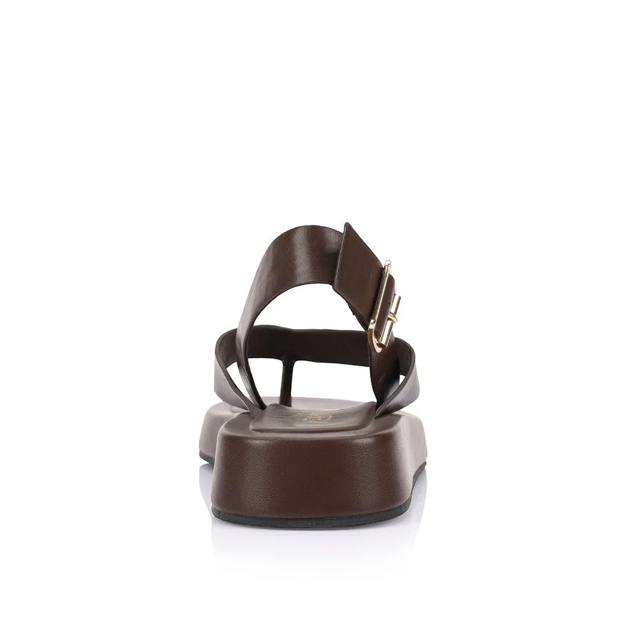 Wave Glow Bono Platform Sandals - Chocolate Brown