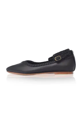 Soiree Pointy Toe Leather Ballet Flats View Glow