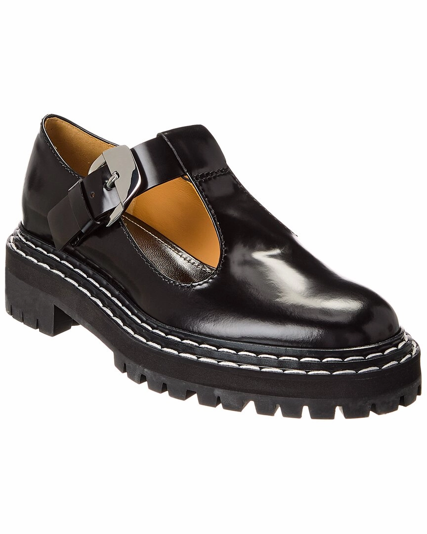 Proenza Schouler Mary Jane Leather Loafer Refined Finish