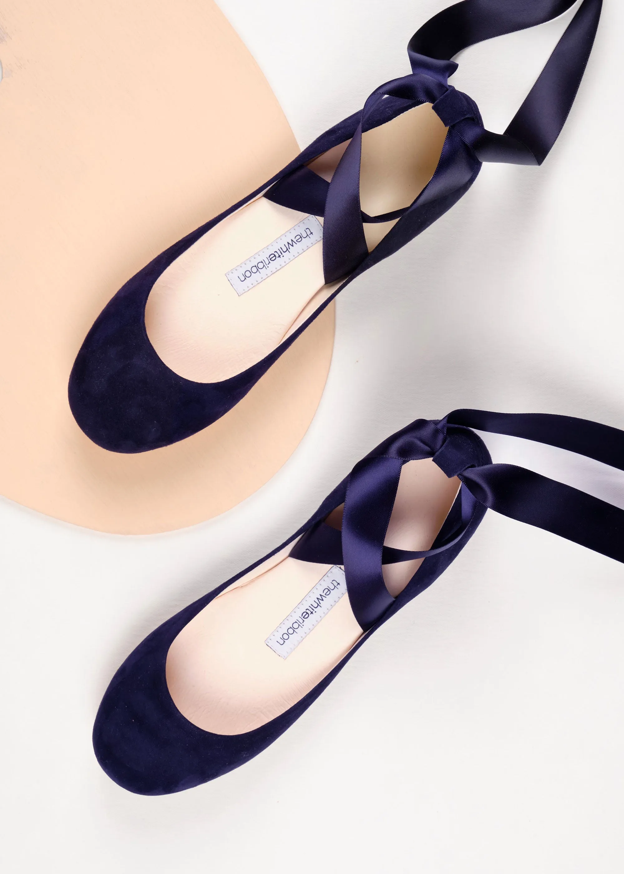 SIENNA BALLET FLATS - NAVY NUBUCK Cozy Cushioning Study Glow