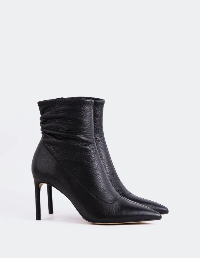 Farron Black Leather Ankle Support