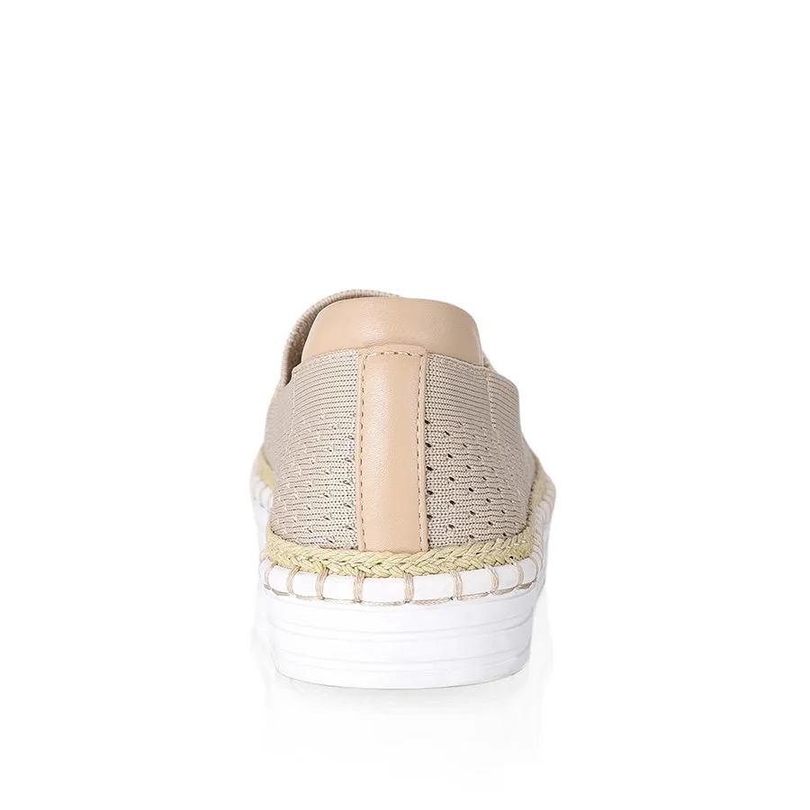Earth Tone Herb Trail Queen Slip On Sneakers - Natural Knit