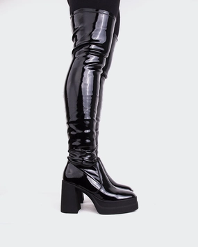 Sofo Black Patent Fashion boots