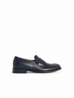 Weekend Outings Black Leather Loafers