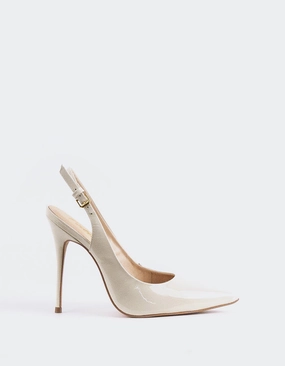 Slip-Resistant Heels Janeiro Off White Patent