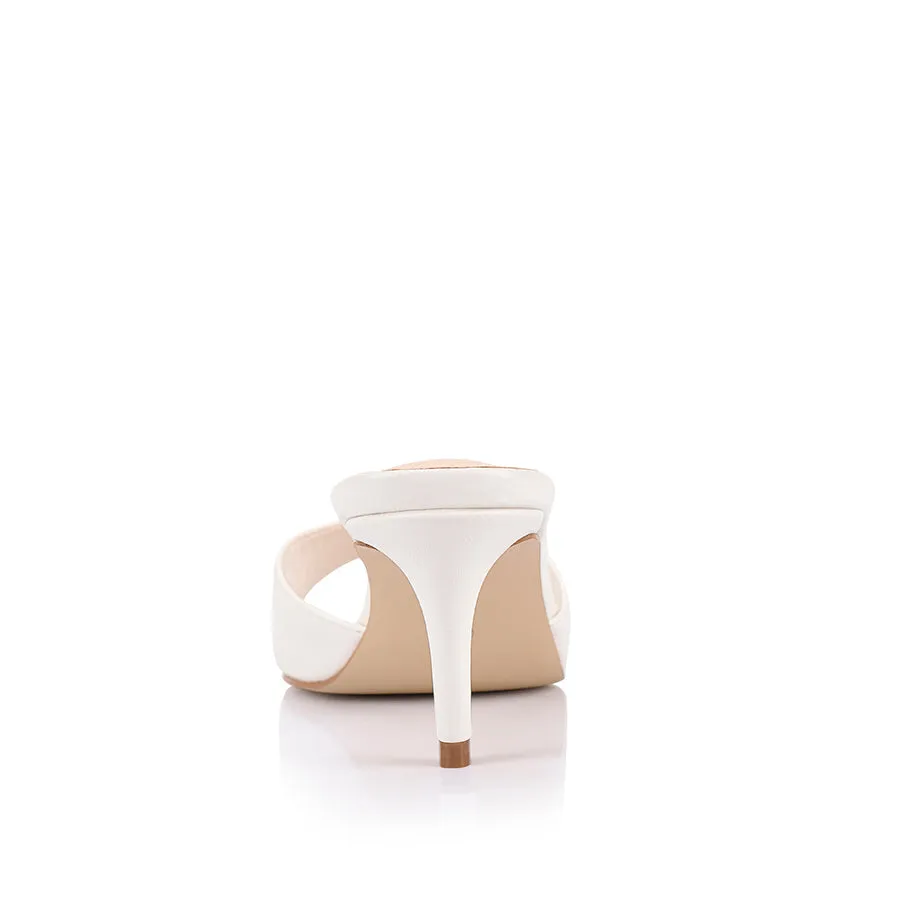 Comfort Cushion Creative Vibe Tabitha Heeled Mules - Chalk White