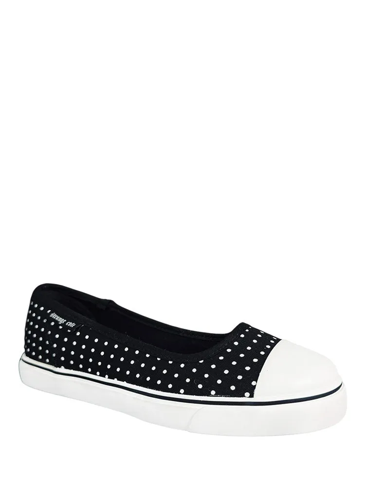 Casual Comfort Shoes EMILY POLKA DOT - BLACK/WHITE