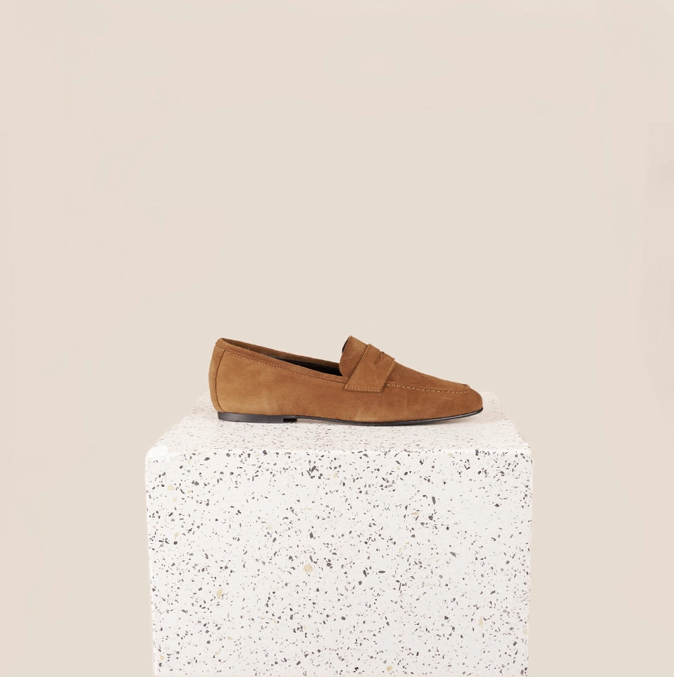 Lodi Due - Amaretto Suede Comfortable Slip-on Design