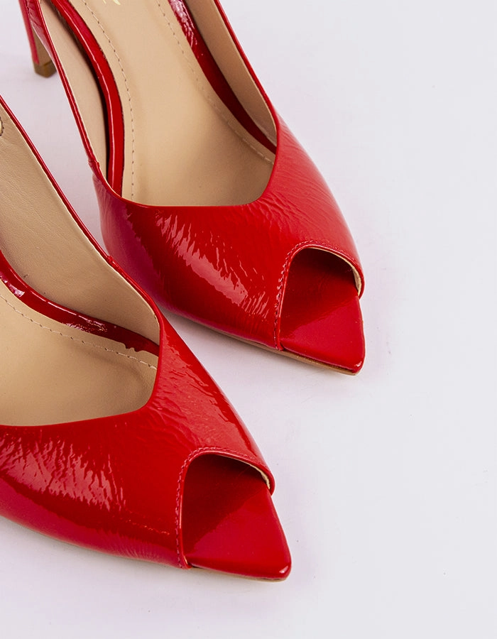 Trendy Platform Heels Twylla Red Naplack