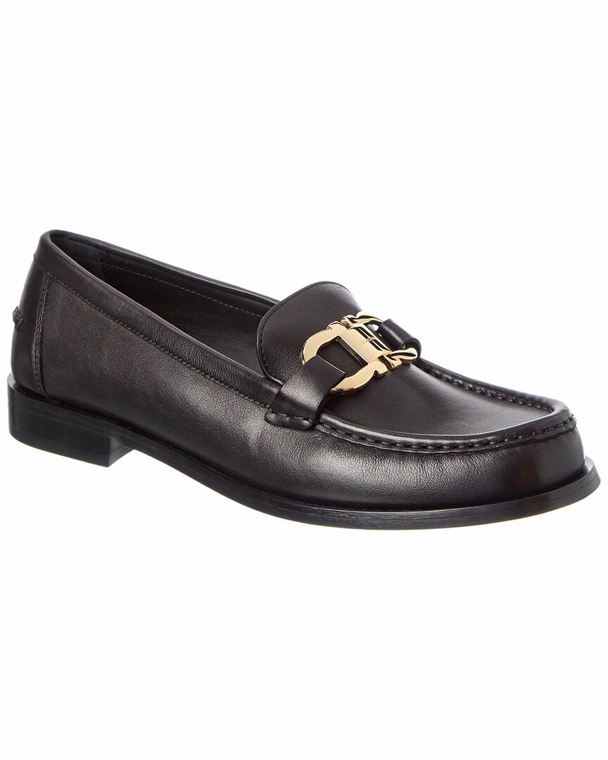 Ferragamo Gancini Leather Loafer Strong Step Neutral Mood