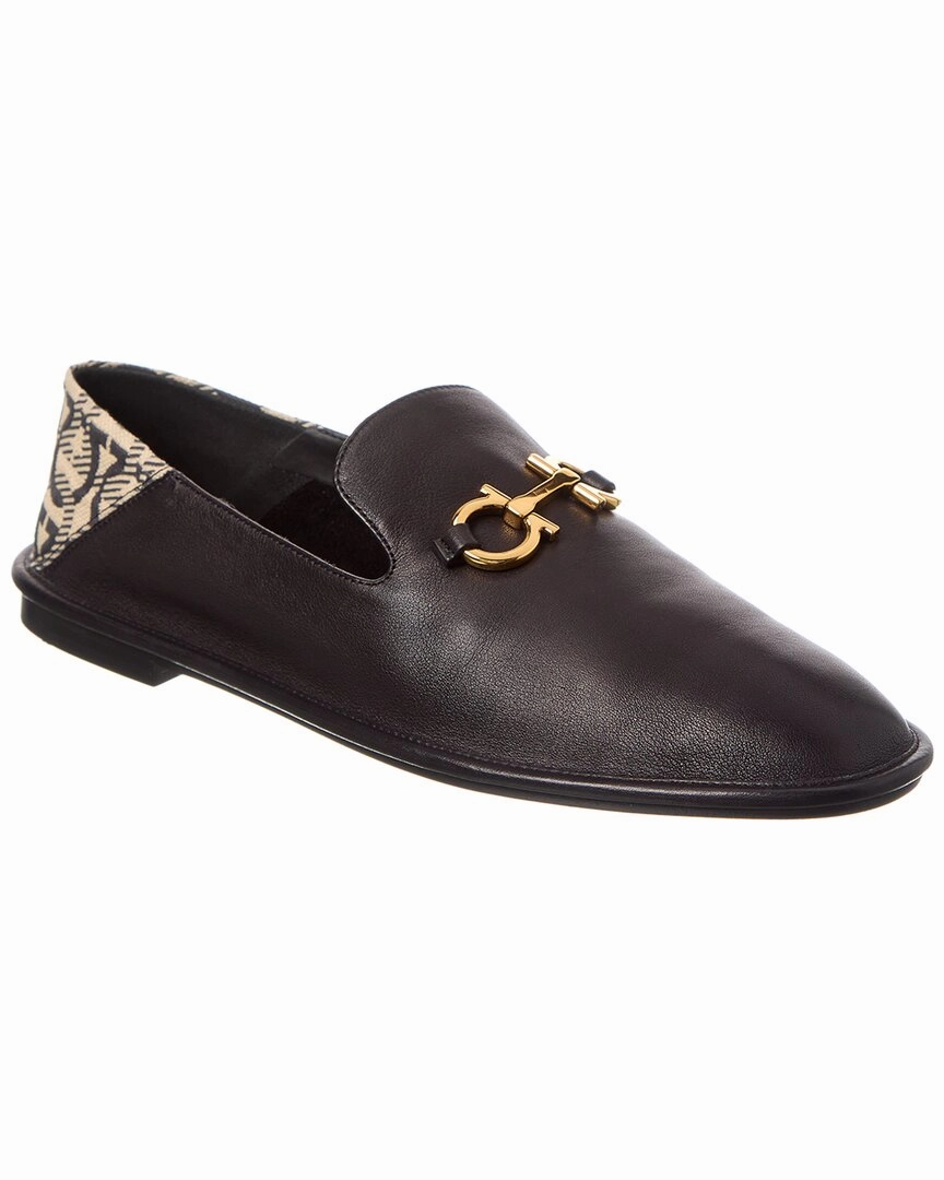 Ferragamo Logo Leather Loafer Stylish Comfort Fit