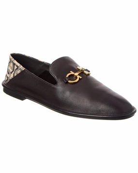 Long Path Ferragamo Logo Leather Loafer