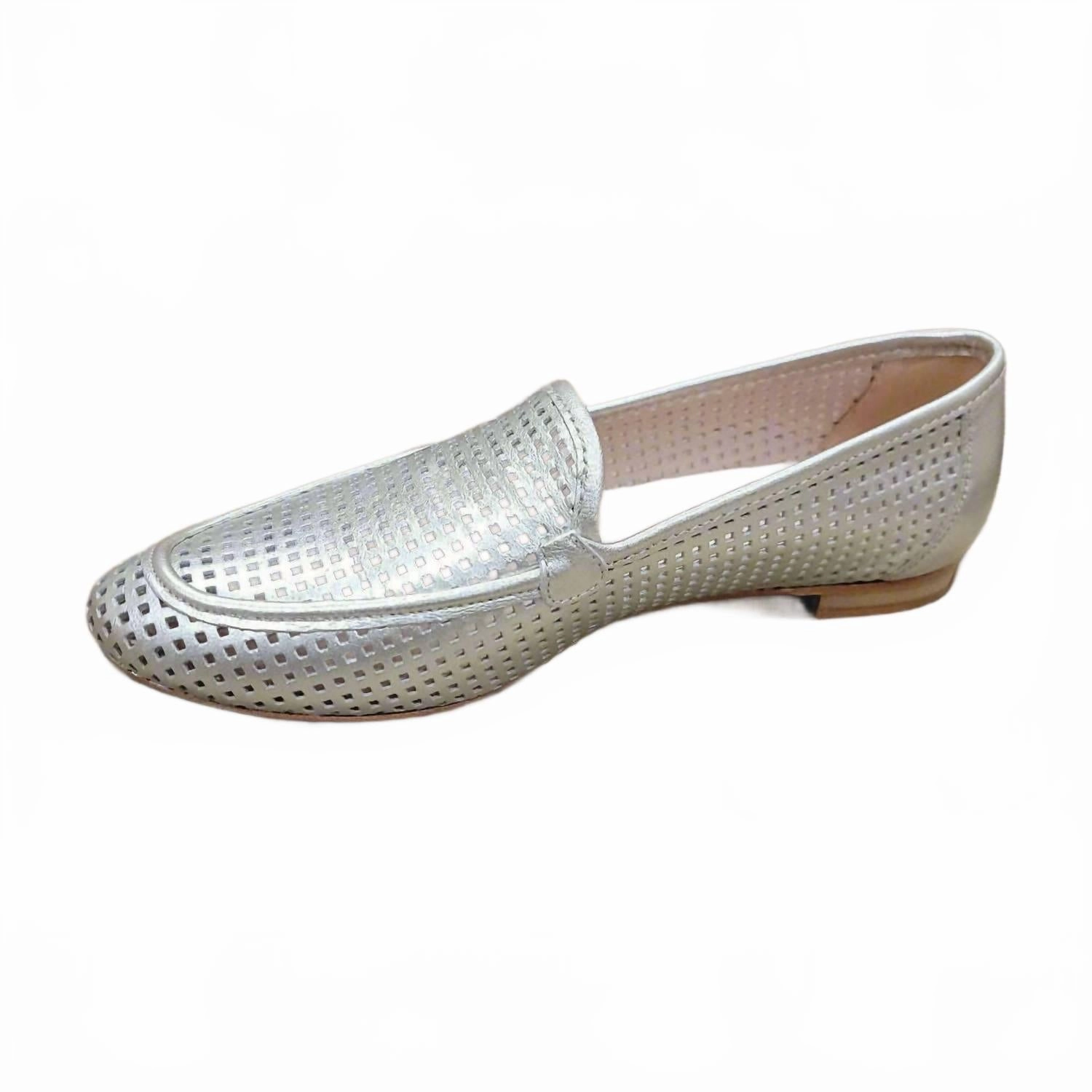 Women's Platino Perforated Loafer In Sofia Alfa/ Platino Perf Soft Path Street Path