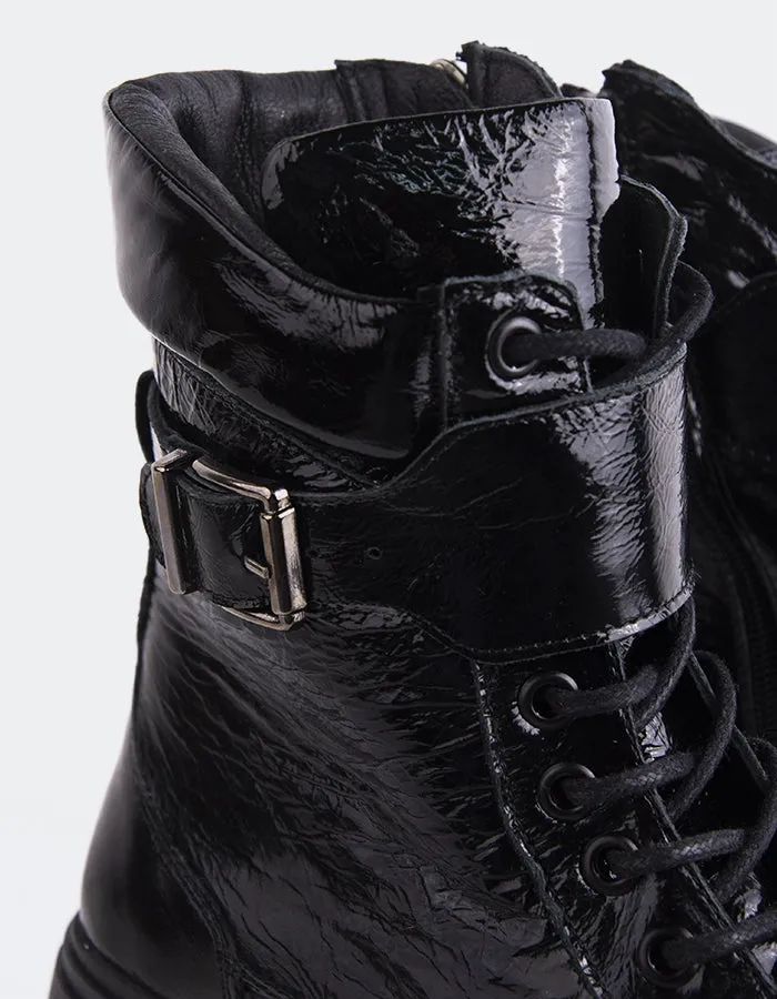 Flensburg Black Patent Everyday Chic Soft Leather