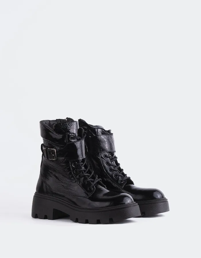 Flensburg Black Patent Practical Comfort