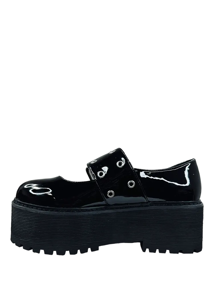 SLAYR MARY JANE - BLACK PATENT Ankle Support Trip Easy