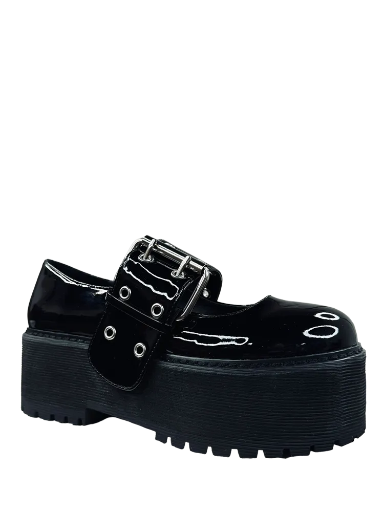 Lightweight Cushioning Sturdy SLAYR MARY JANE - BLACK PATENT