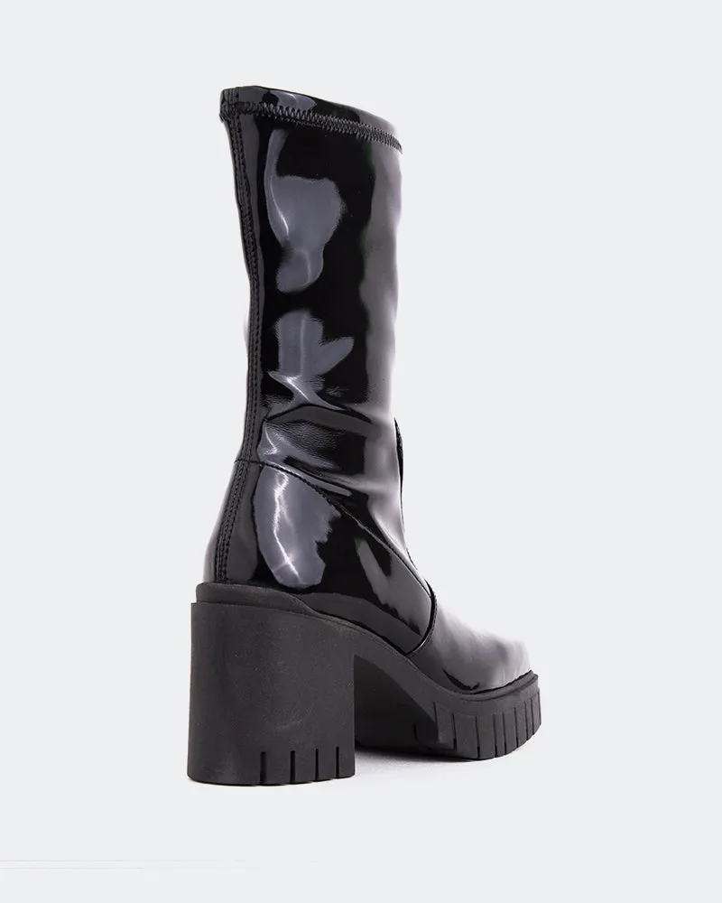 Marlow Black Patent Smart Design Fashion Detail