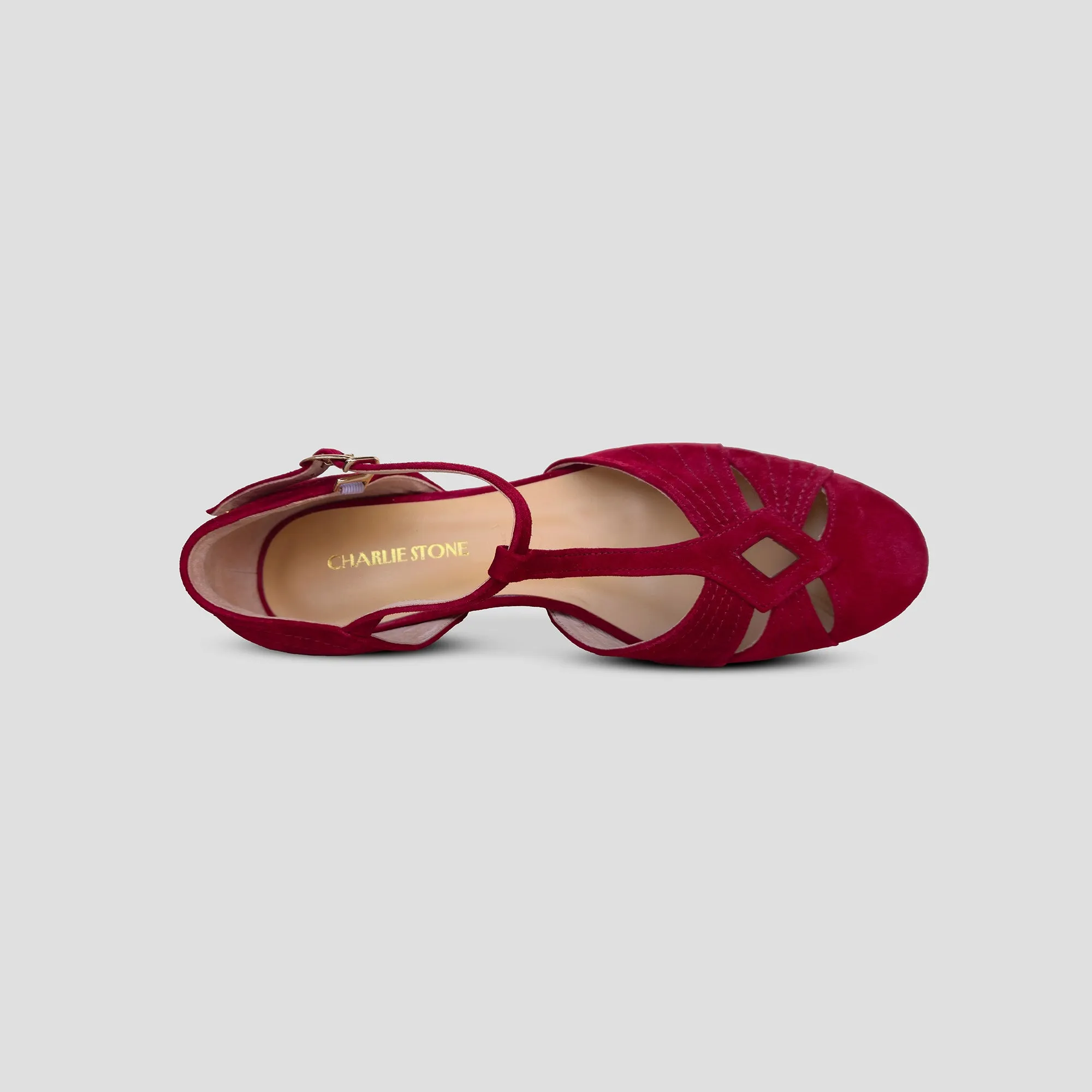 Relaxing Shoes Lace Accent London (Wine Red Suede)