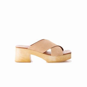 Esm??e Nude Suede Leather Upper Cushioned Footwear