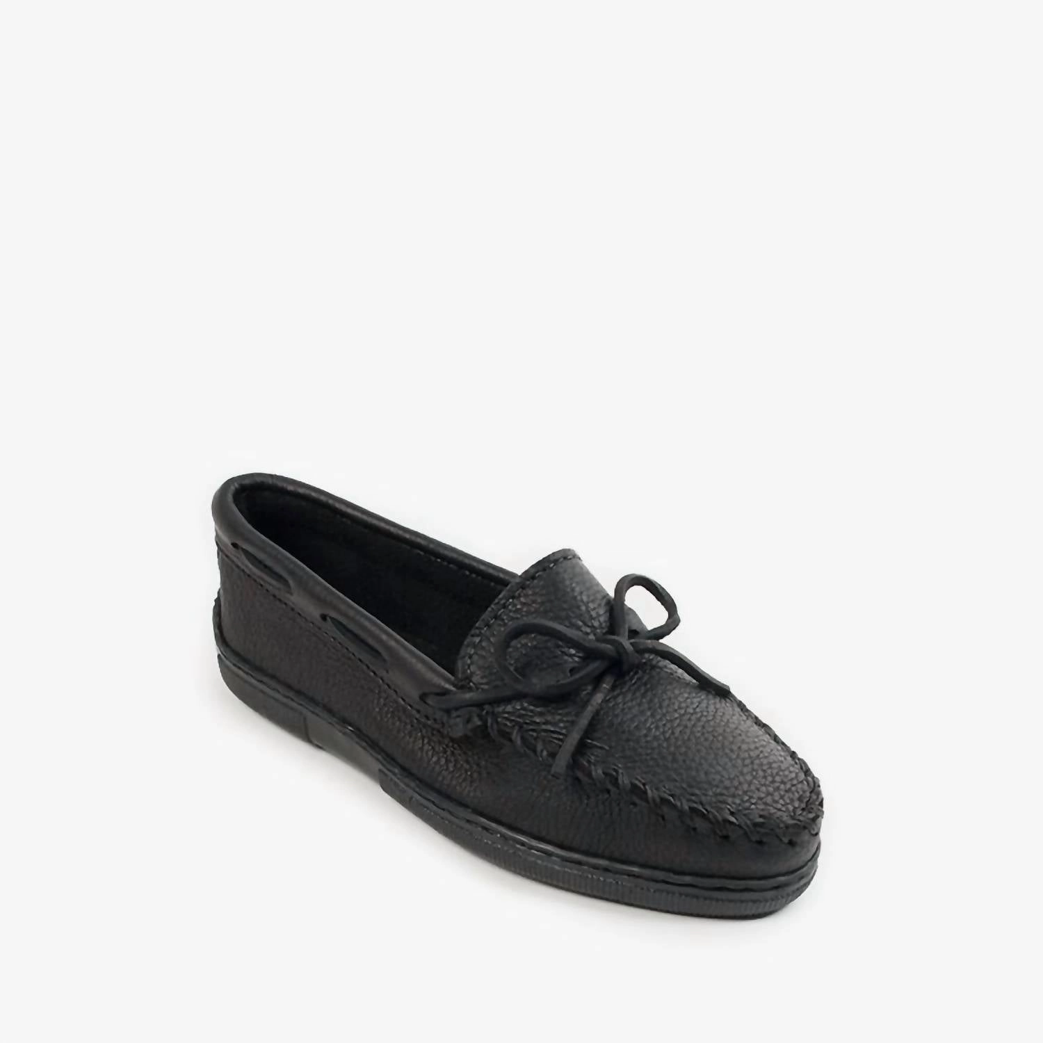 Polished Profile Women's Moosehide Classic Moccasin In Black