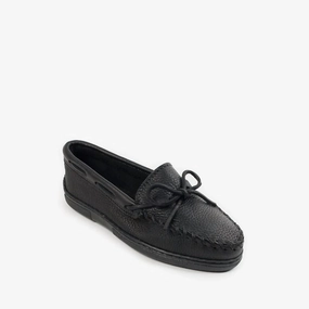Polished Profile Women's Moosehide Classic Moccasin In Black
