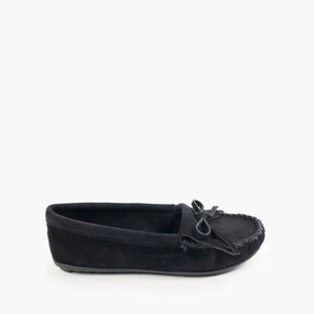 Effortless Comfort Women's Kilty Hardsole Moccasin In Black