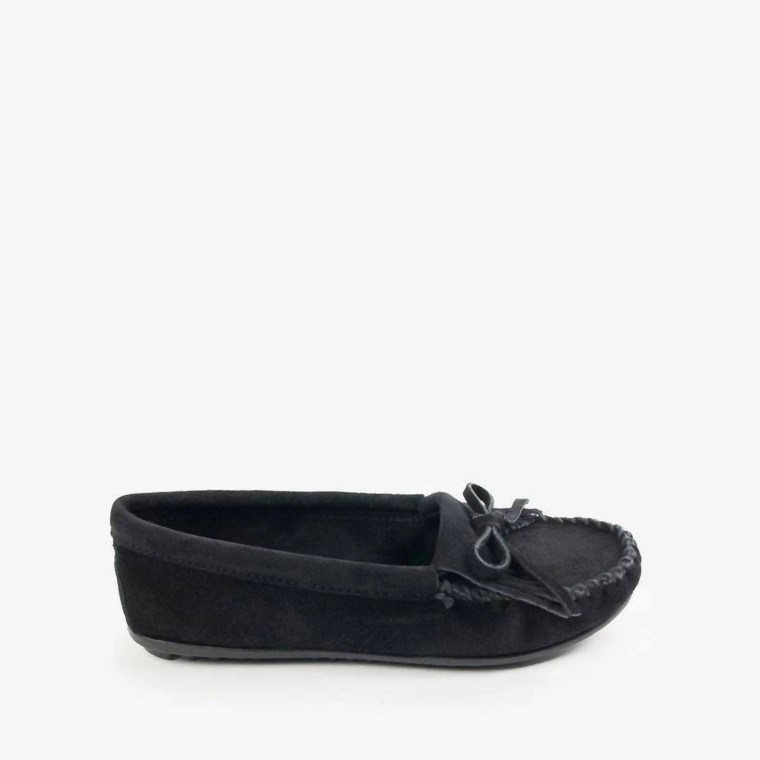Effortless Comfort Women's Kilty Hardsole Moccasin In Black